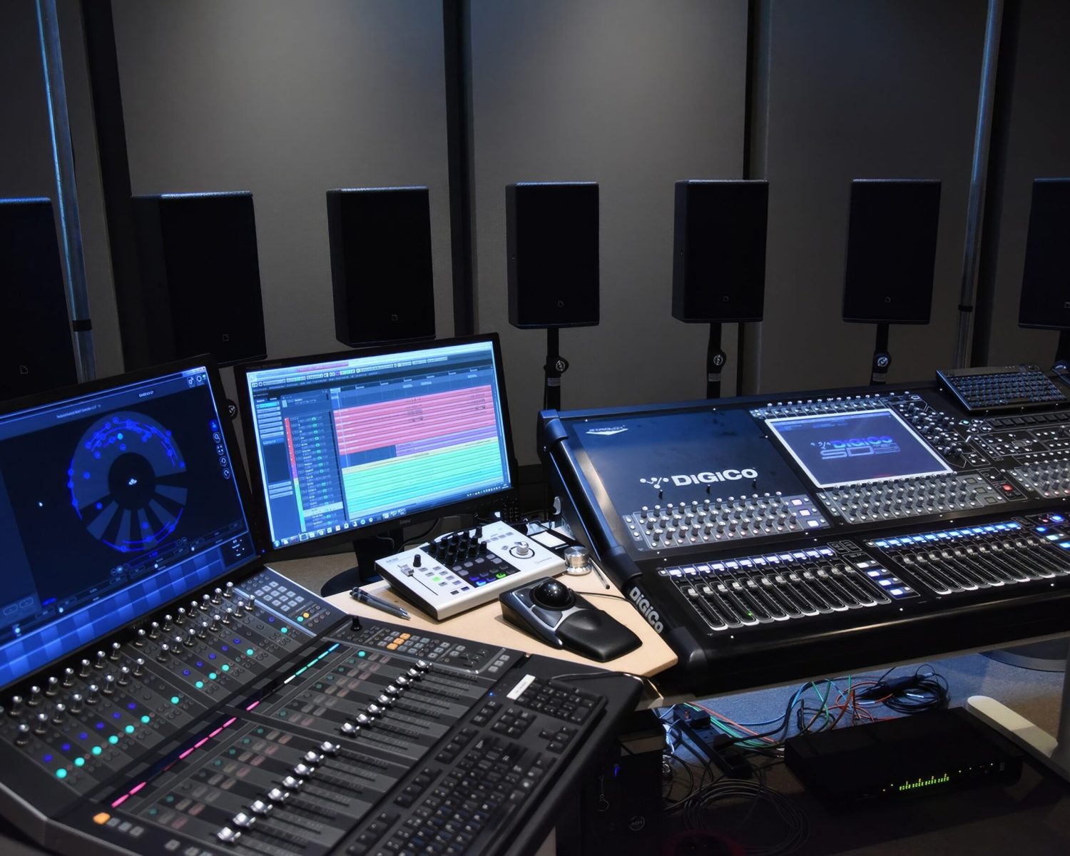 L-ISA Controller with the DiGiCo's SD10 digital miwinx console, atL-ISA Studio , London, UK